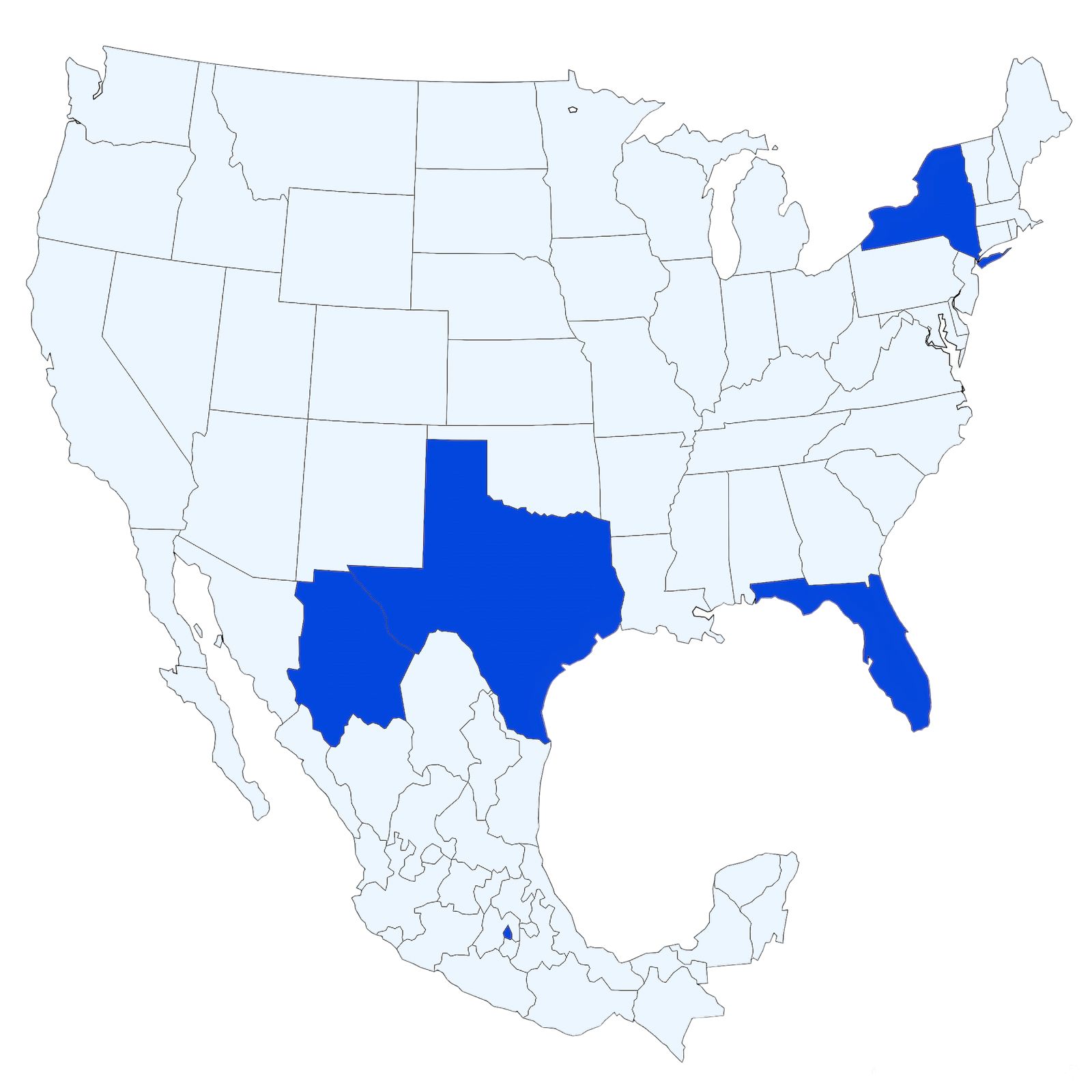 Mapa de Presencia Internacional Sedco Asesores